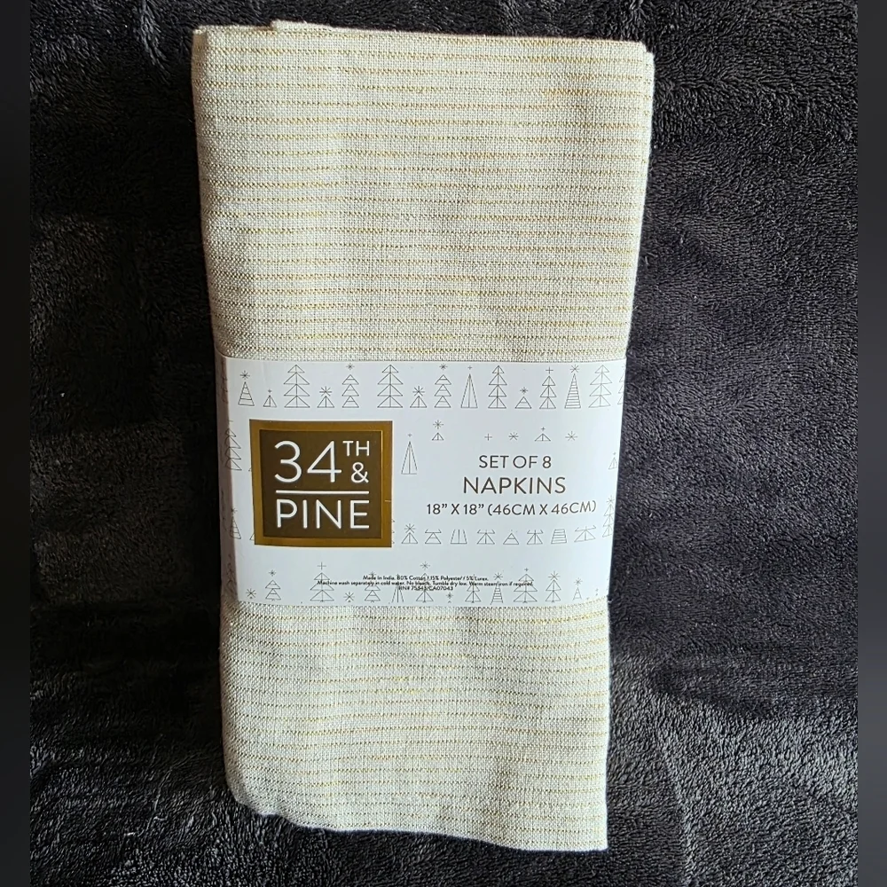 New Christmas Thanksgiving Easter set of 8 clothes napkins, 80% cotton, 18 × 18
